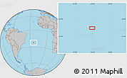 Gray Location Map of the area around 22° 3' 23" S, 23° 43' 30" W