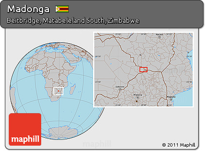 Gray Location Map of Madonga