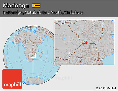 Gray Location Map of Madonga
