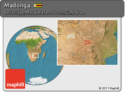 Satellite Location Map of Madonga