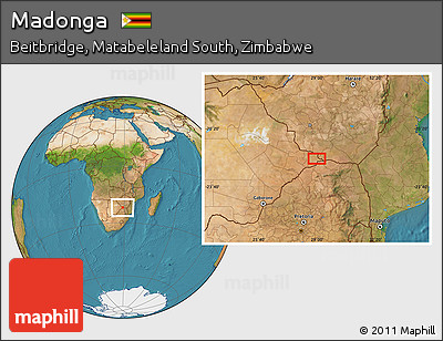 Satellite Location Map of Madonga