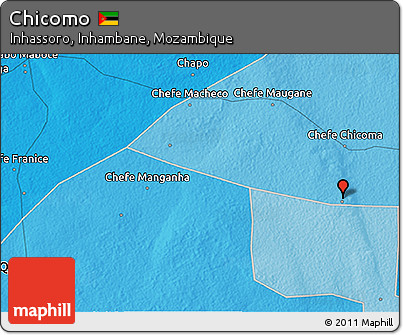 Political 3D Map of Chicomo
