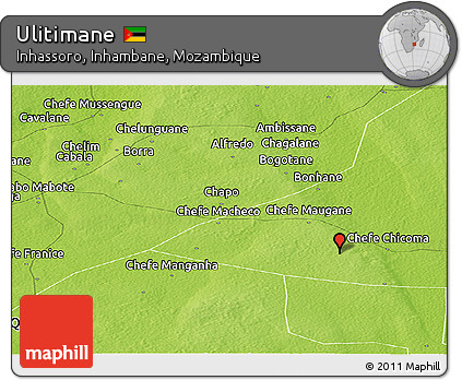 Physical Panoramic Map of Ulitimane