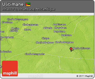 Physical Panoramic Map of Ulitimane