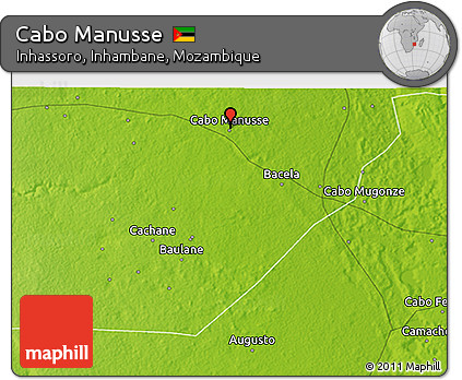 Physical 3D Map of Cabo Manusse