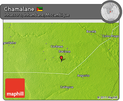 Physical 3D Map of Chamalane
