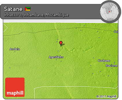 Physical 3D Map of Satane