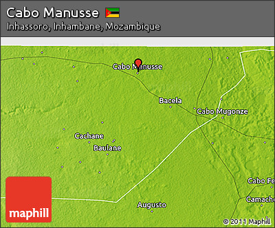 Physical 3D Map of Cabo Manusse