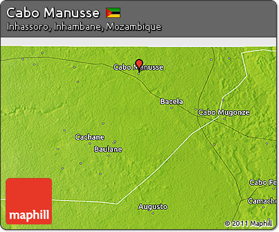 Physical 3D Map of Cabo Manusse