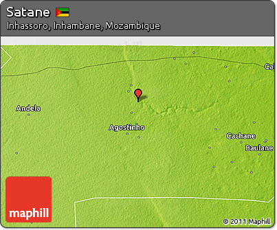 Physical 3D Map of Satane