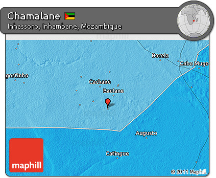 Political 3D Map of Chamalane