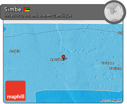 Political 3D Map of Simbe