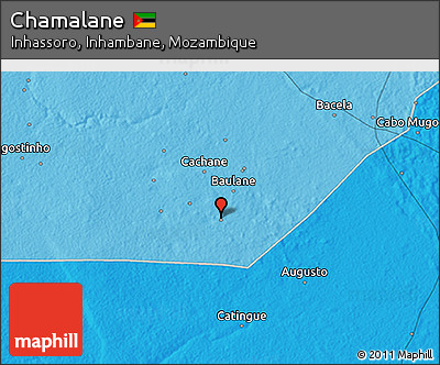 Political 3D Map of Chamalane