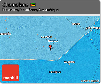 Political 3D Map of Chamalane