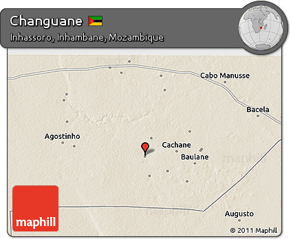 Shaded Relief 3D Map of Changuane