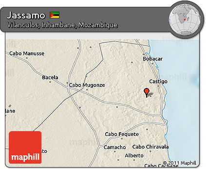 Shaded Relief 3D Map of Jassamo