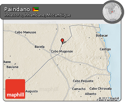 Shaded Relief 3D Map of Paindano