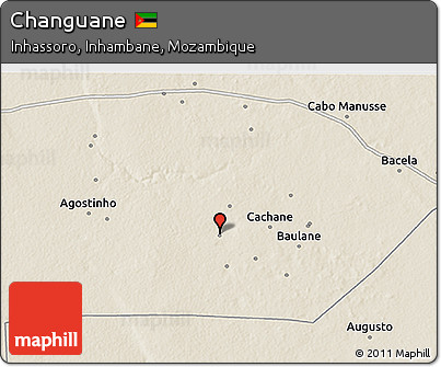 Shaded Relief 3D Map of Changuane