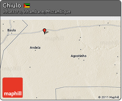 Shaded Relief 3D Map of Chiulo