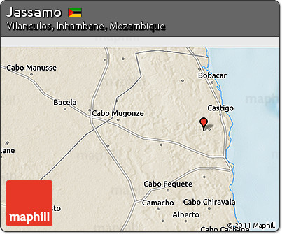 Shaded Relief 3D Map of Jassamo