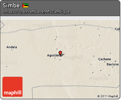 Shaded Relief 3D Map of Simbe