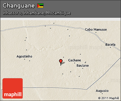 Shaded Relief 3D Map of Changuane