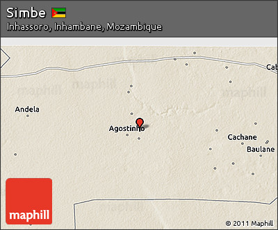 Shaded Relief 3D Map of Simbe