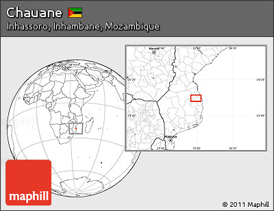 Blank Location Map of Chauane