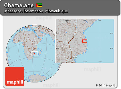 Gray Location Map of Chamalane