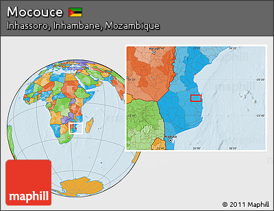 Political Location Map of Mocouce