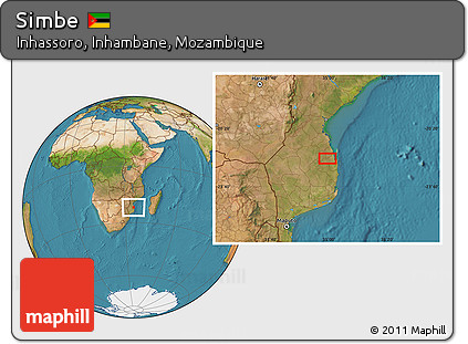 Satellite Location Map of Simbe