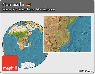 Satellite Location Map of Namacula