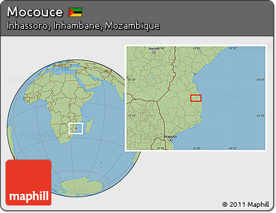 Savanna Style Location Map of Mocouce