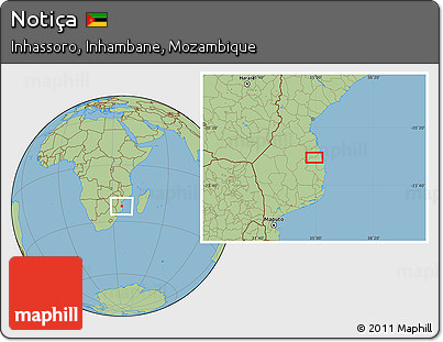 Savanna Style Location Map of Notiça