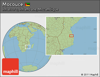Savanna Style Location Map of Mocouce