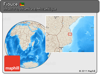 Shaded Relief Location Map of Fiouce