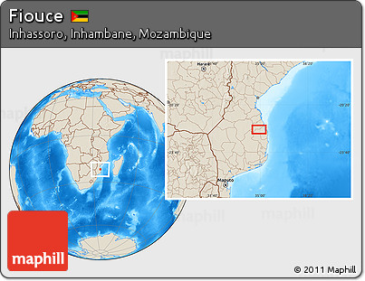 Shaded Relief Location Map of Fiouce