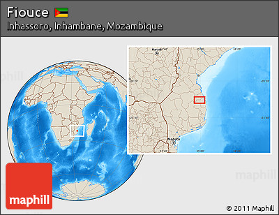 Shaded Relief Location Map of Fiouce