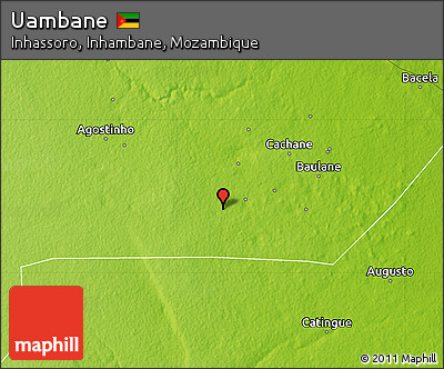 Physical Map of Uambane