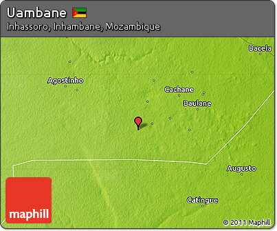 Physical Map of Uambane