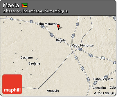 Shaded Relief Map of Maela