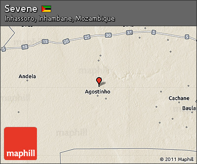 Shaded Relief Map of Sevene