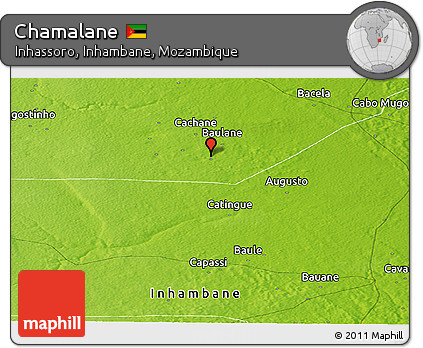 Physical Panoramic Map of Chamalane