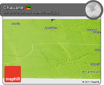Physical Panoramic Map of Chauane