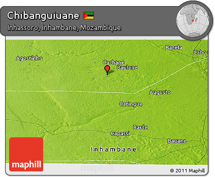 Physical Panoramic Map of Chibanguiuane
