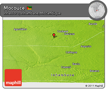 Physical Panoramic Map of Mocouce