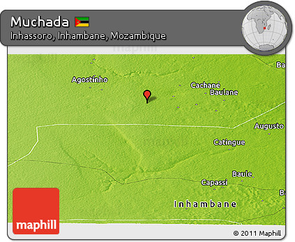 Physical Panoramic Map of Muchada