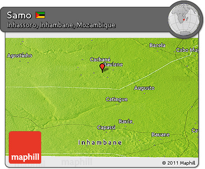 Physical Panoramic Map of Samo