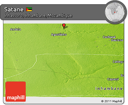 Physical Panoramic Map of Satane