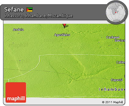 Physical Panoramic Map of Sefane